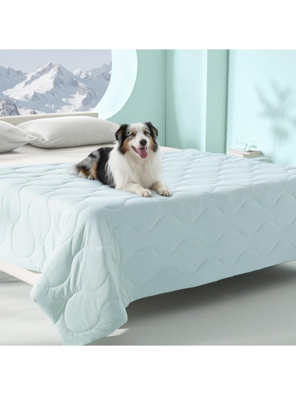 Breathable Dog Cooling Blanket - Dual-Sided, Lightweight Pet Throw for Summer